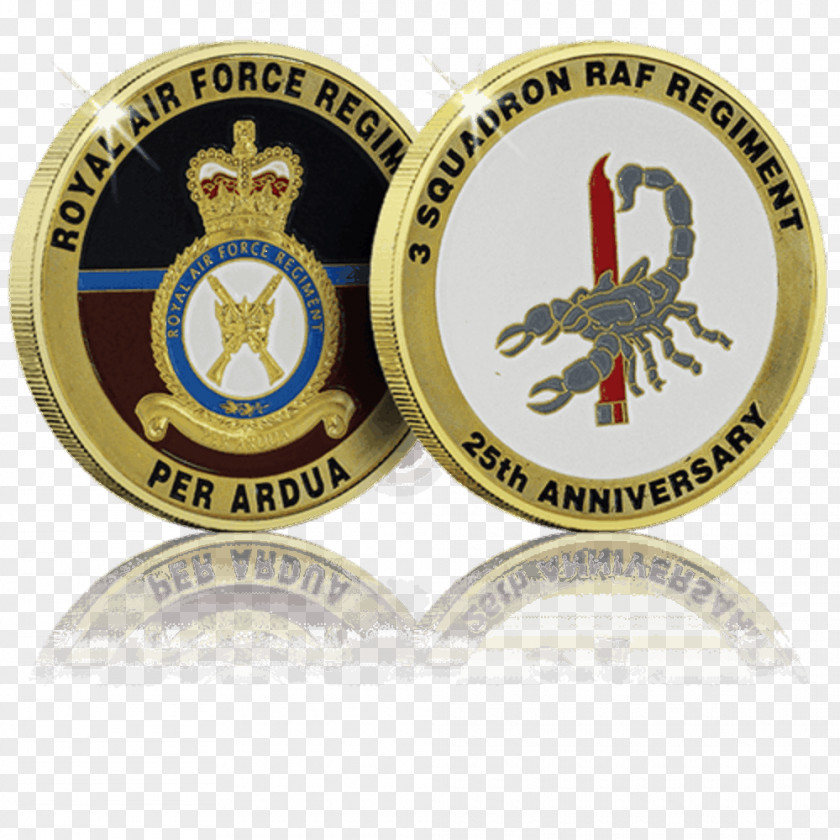 Coin Gold Medal Organization No. II Squadron RAF Regiment PNG