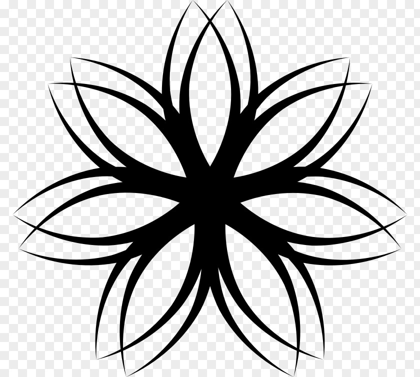 Flower Line Art Clip PNG