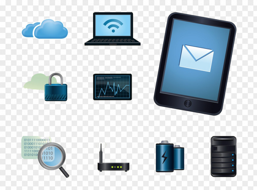 Computer Science And Technology Of Modern Electronic Equipment Lens Material Icon PNG