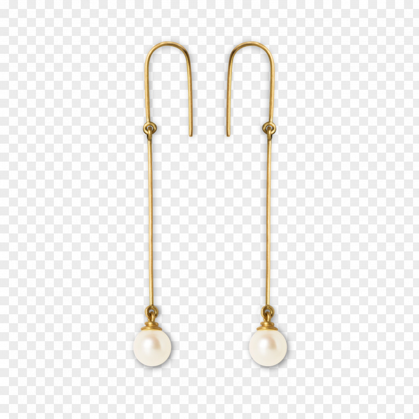Gold Pearl Earring Length Carat PNG
