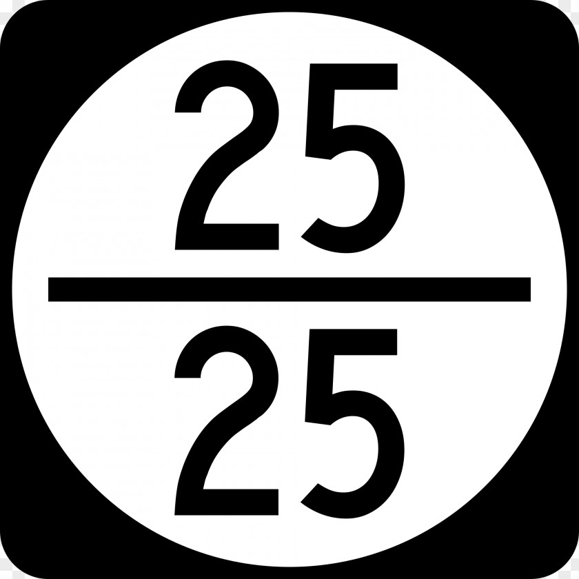 25 North Carolina Highway Number Wikimedia Commons Clip Art PNG