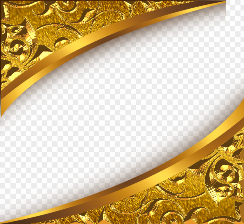 Gold Frame Element Metal Icon PNG