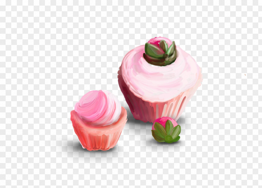 Design Cupcake Buttercream Petit Four PNG