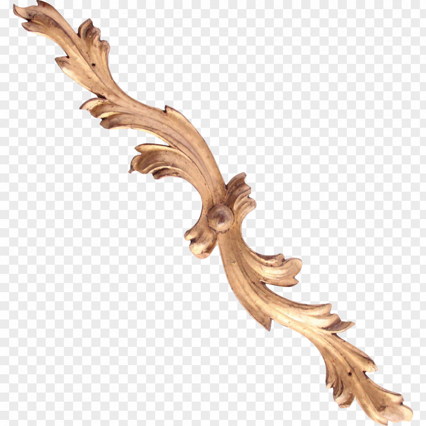 Baroque Ornament Rococo Wood Carving Style PNG