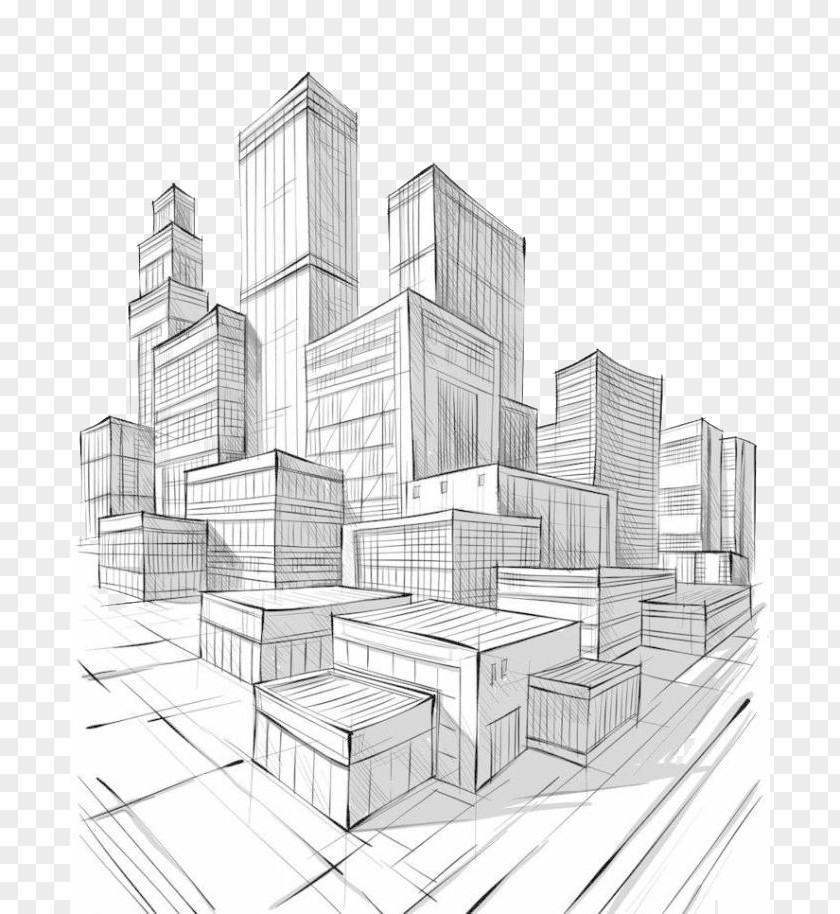 Container The Architecture Of City Drawing PNG