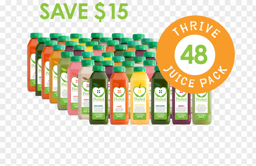 Juice Pack Peeled Bar Fasting Detoxification Thrive Co. PNG