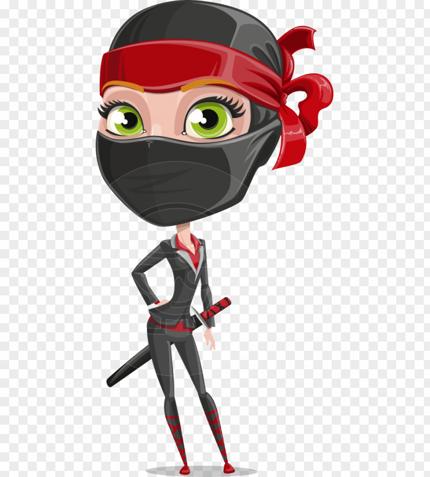 Ninja Mask Cartoon Vector Graphics Girls Image PNG