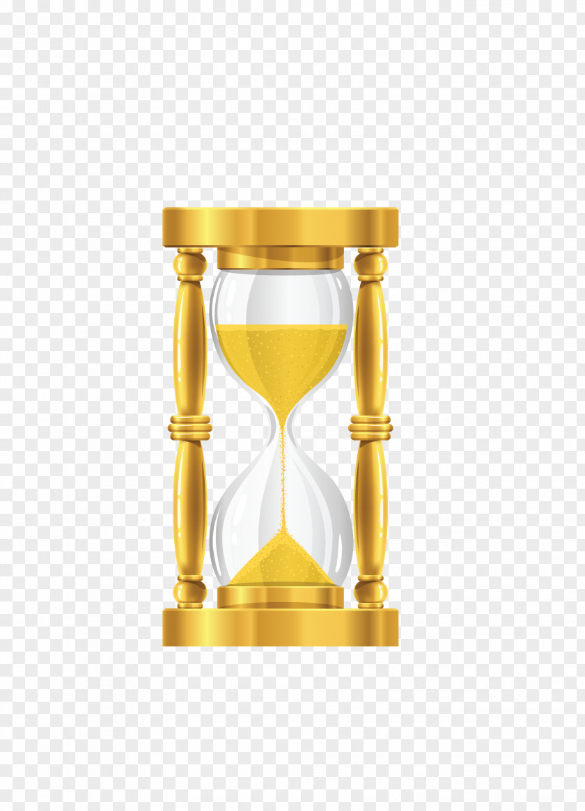 Vector Golden Hour Hourglass Sand Clock Clip Art PNG