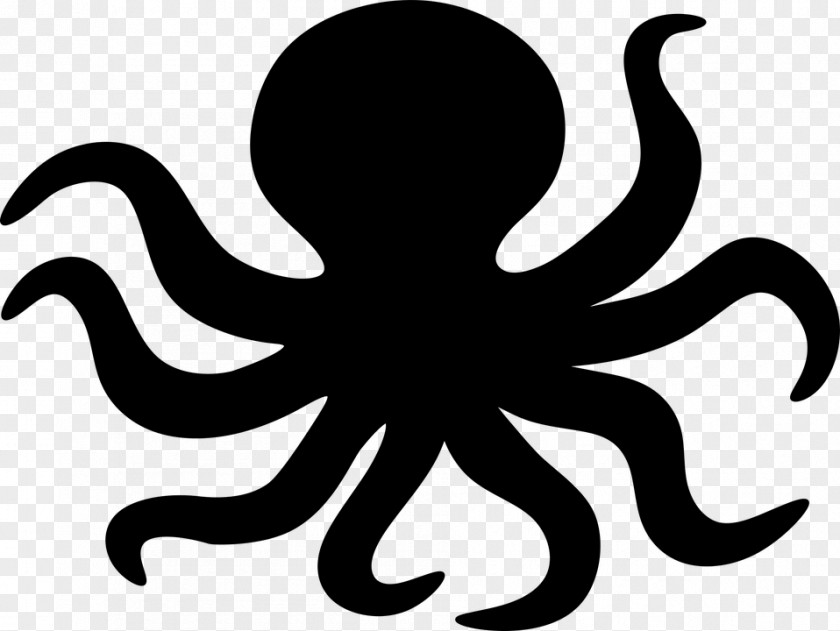 Marine Life Octopus Silhouette Clip Art PNG