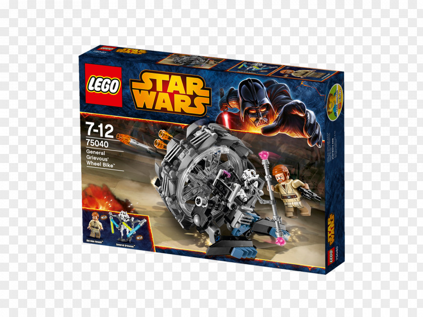 LEGO 75040 Star Wars General Grievous' Wheel Bike Lego Minifigure PNG