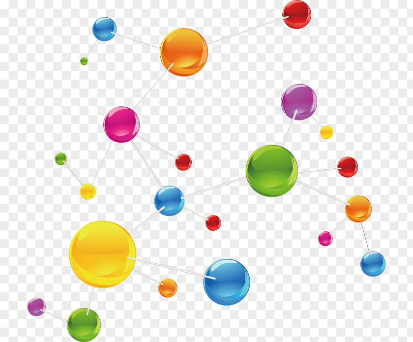 Vector Decorative Crystal Ball Molecule Chemistry Laboratory Illustration PNG