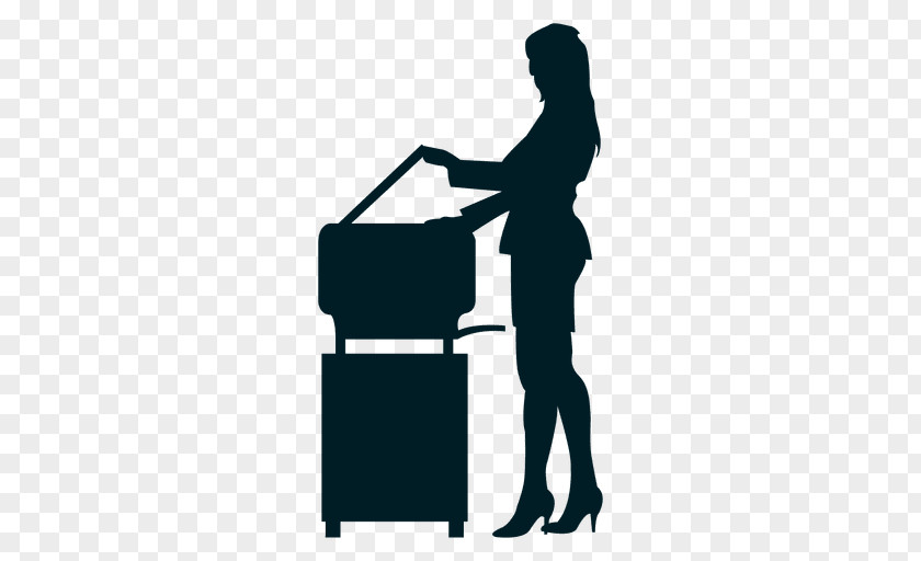 Worker Photocopier Silhouette PNG