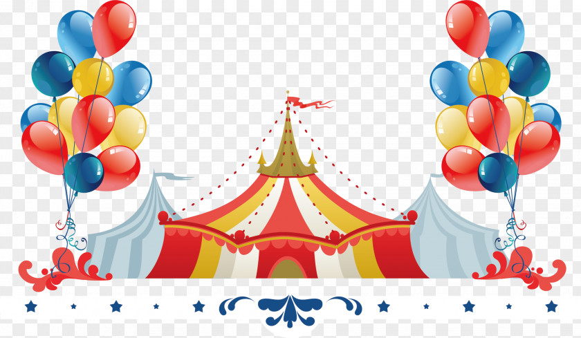 Circus Tents Balloon Posters Cartoon Promotional Material Performance PNG