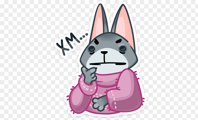 Dog Sticker Telegram VK Domestic Rabbit PNG