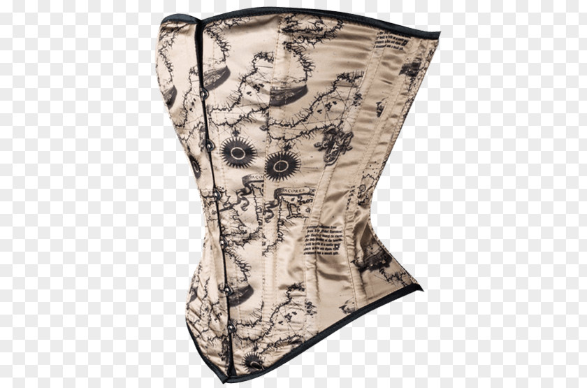 Medieval Map Corset Bodice Clothing PNG