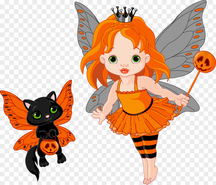 Transparent Halloween Fairy And Cat It's Trixie The Clip Art PNG