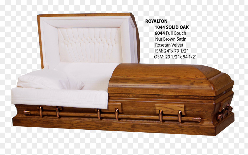 Oak Burial Vault Urn Funeral Home Coffin Wood PNG