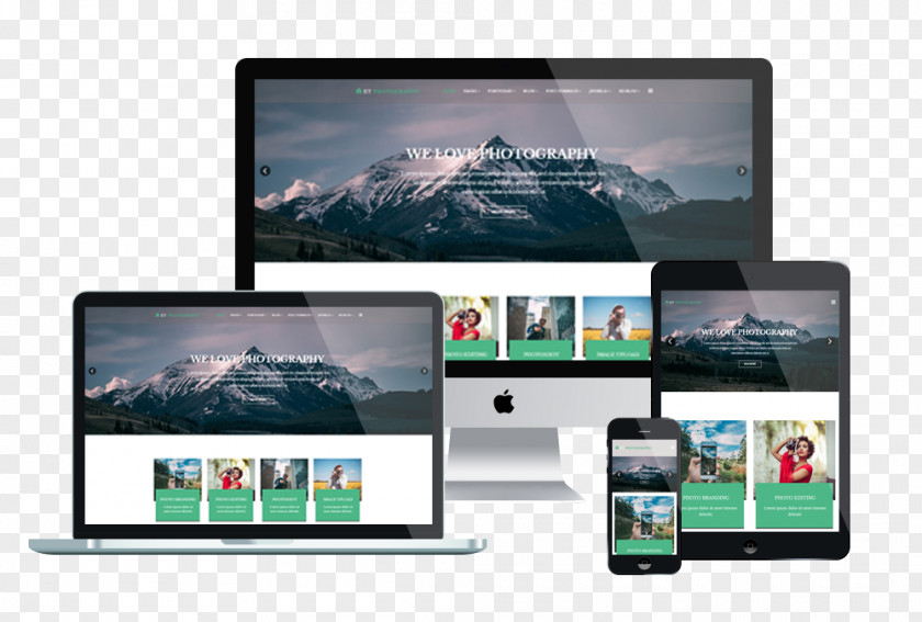 Photography Template Download Responsive Web Design Joomla Bootstrap Theme PNG