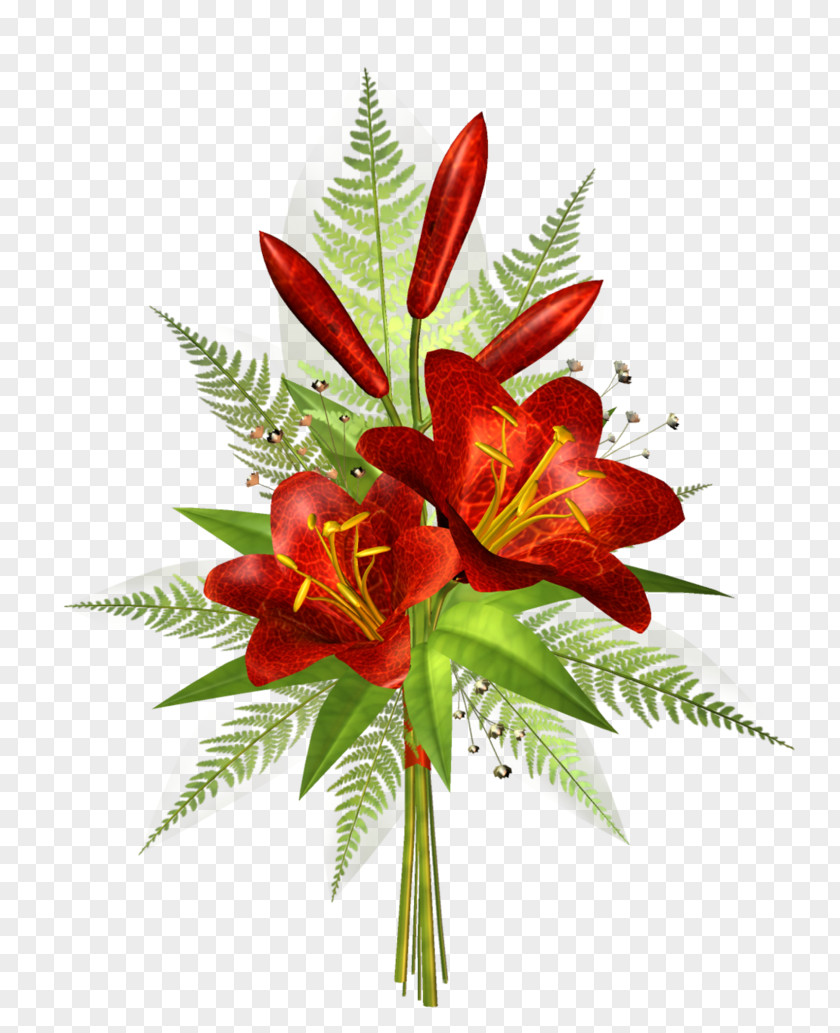 Red Flower Decorative Arts Clip Art PNG