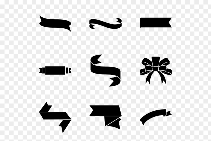 Vector Banner Black Ribbon Clip Art PNG