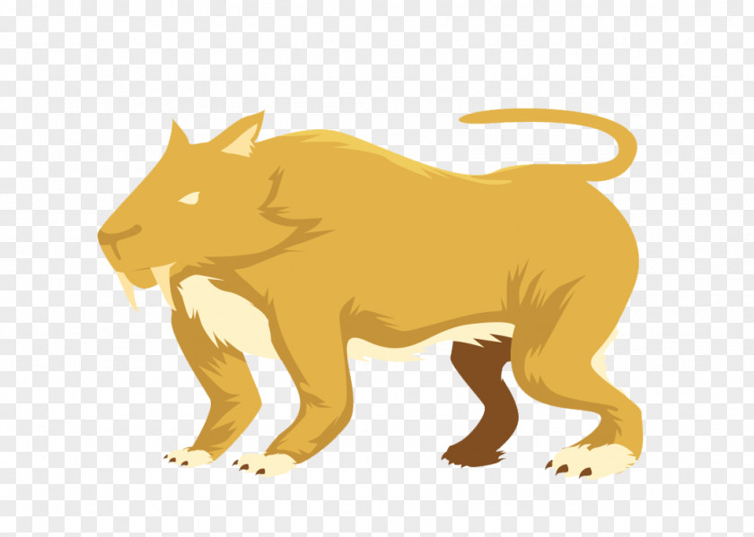 Ice Century Saber-toothed Tiger Cat Lion PNG