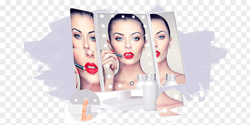Light Light-emitting Diode Cosmetics Mirror Make-up PNG