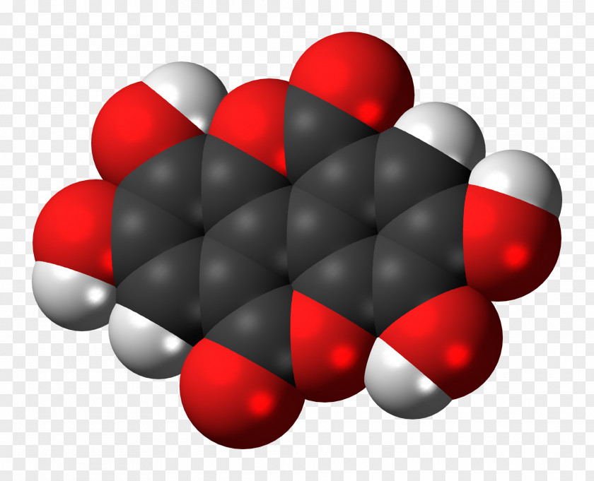 Acid Ellagic Space-filling Model Molecule Antioxidant Jmol PNG
