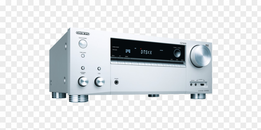 Av Receiver 7.2 AV Onkyo 7.2x165 Dolby Atmos ONKYO TX-NR575 65W 7.2channels Surround 3D Silver PNG