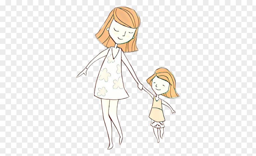 Cartoon Drawing Mother Image Daughter PNG