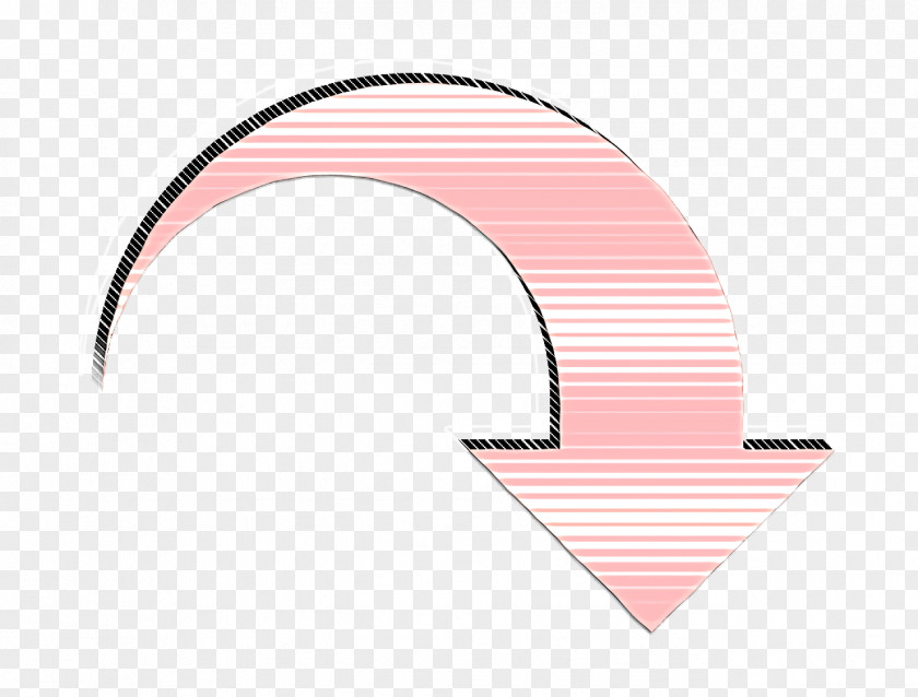 Down Icon Arrows Downward Arrow Curve PNG