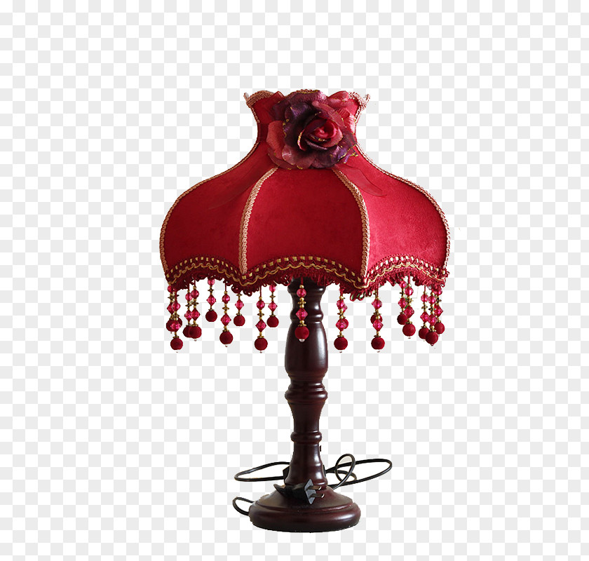 The New Marriage Room Table Lamp With Red Lampe De Bureau Designer PNG