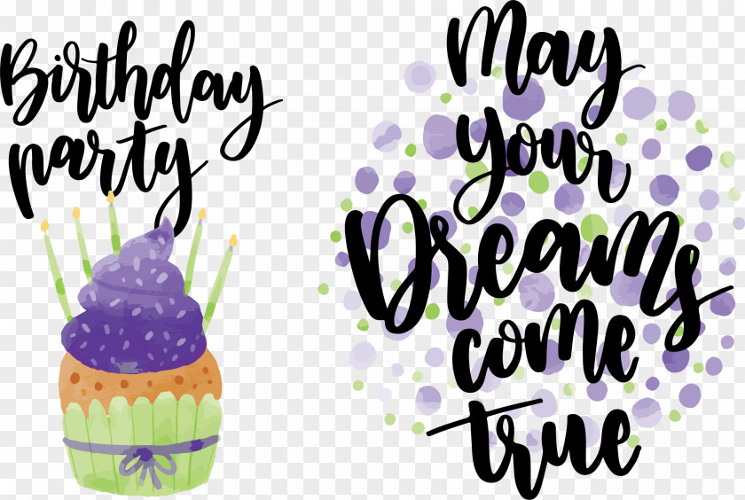 Vector Hand-painted Watercolor Celebrates Birthday Painting Poster PNG