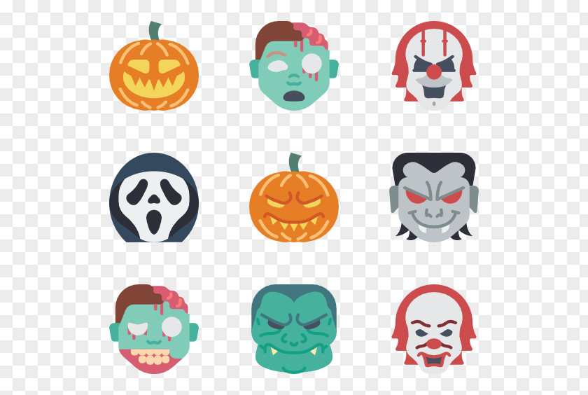Pack Collection Emoticon Emoji Horror Fiction Icon PNG