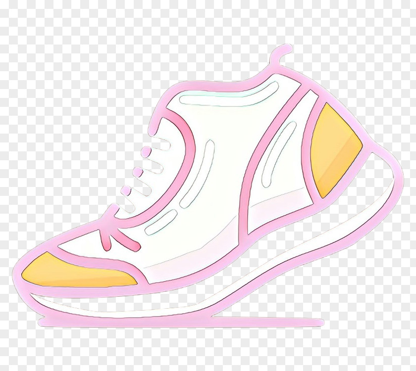 Plimsoll Shoe Athletic Footwear White Pink Sneakers PNG