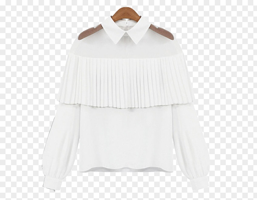 White Collar Blouse T-shirt Sleeve Clothing PNG