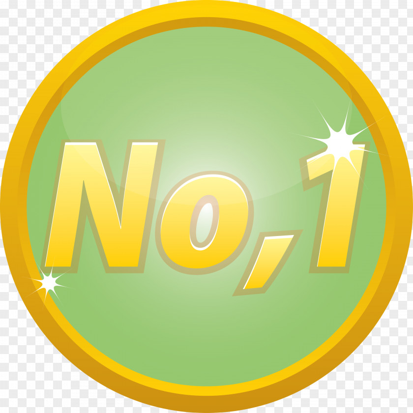 Award Badge Gold No 1 PNG