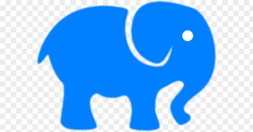 Baby Elephant Vector Blue Clip Art PNG