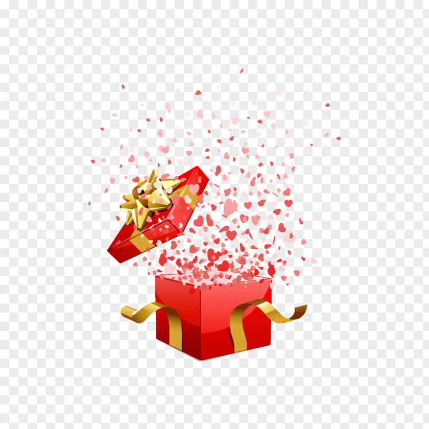 Gift Heart Valentines Day Clip Art PNG