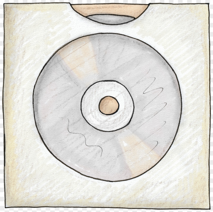 Hand-painted Cartoon CD Compact Disc DVD PNG