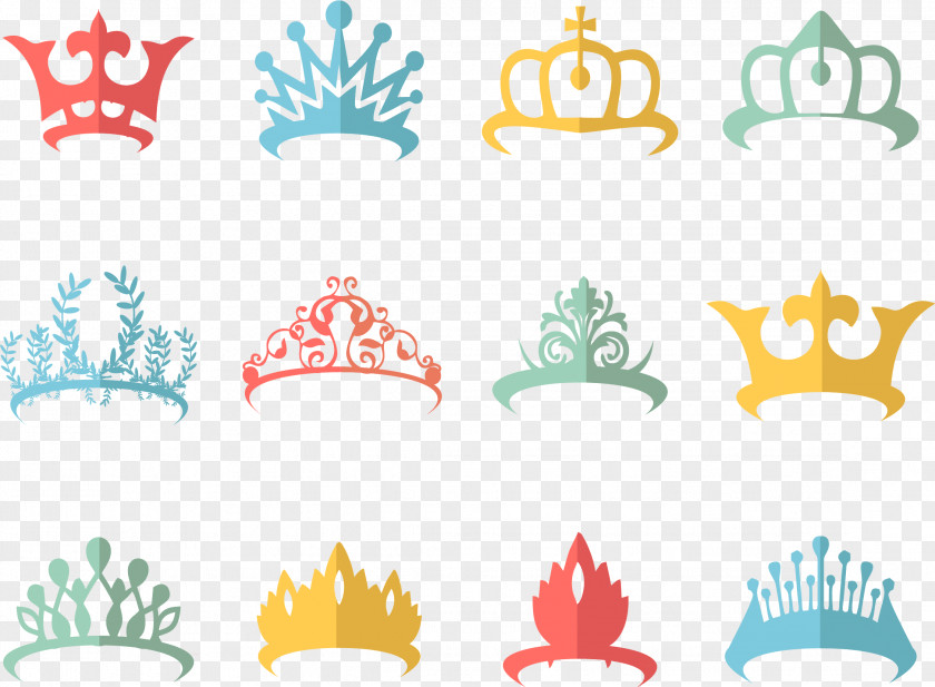Hand-painted Colorful Crown Of Queen Elizabeth The Mother Monarch PNG