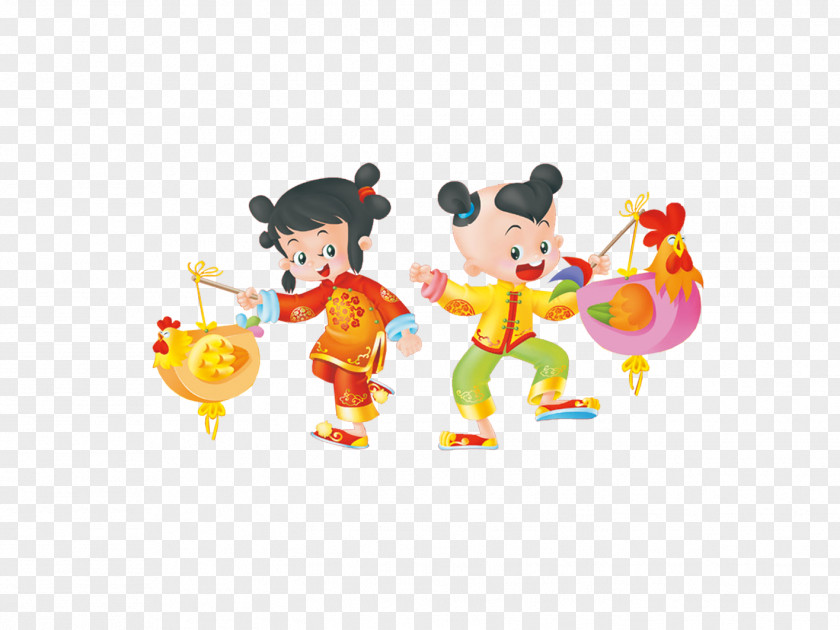 Happy Children Budaya Tionghoa Chinese New Year Lantern Festival Traditional Holidays PNG