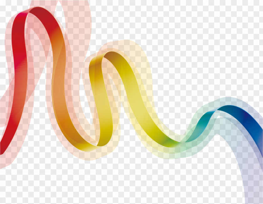 Vector Rainbow Ribbon Clip Art PNG