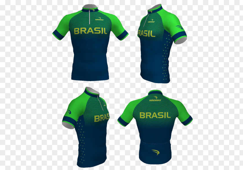 Camisa Brasil T-shirt Cycling Jersey Sódbike PNG
