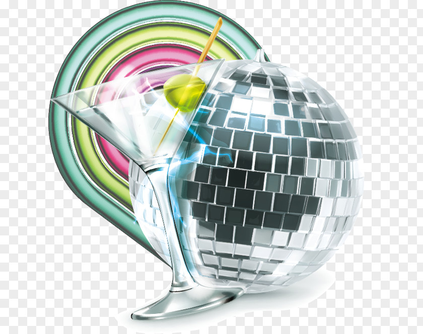 Crystal Ball Disco Illustration PNG