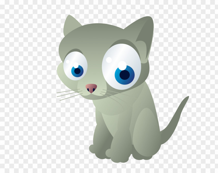 Gray Kitten Vector Material Abyssinian Puppy PNG