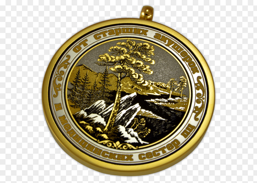 Gold Medal Coin Bronze 01504 PNG