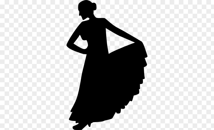 Silhouette Flamenco Dance Female PNG