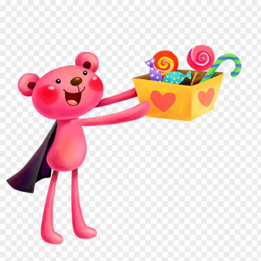 Sugar Bear Holding Halloween PNG