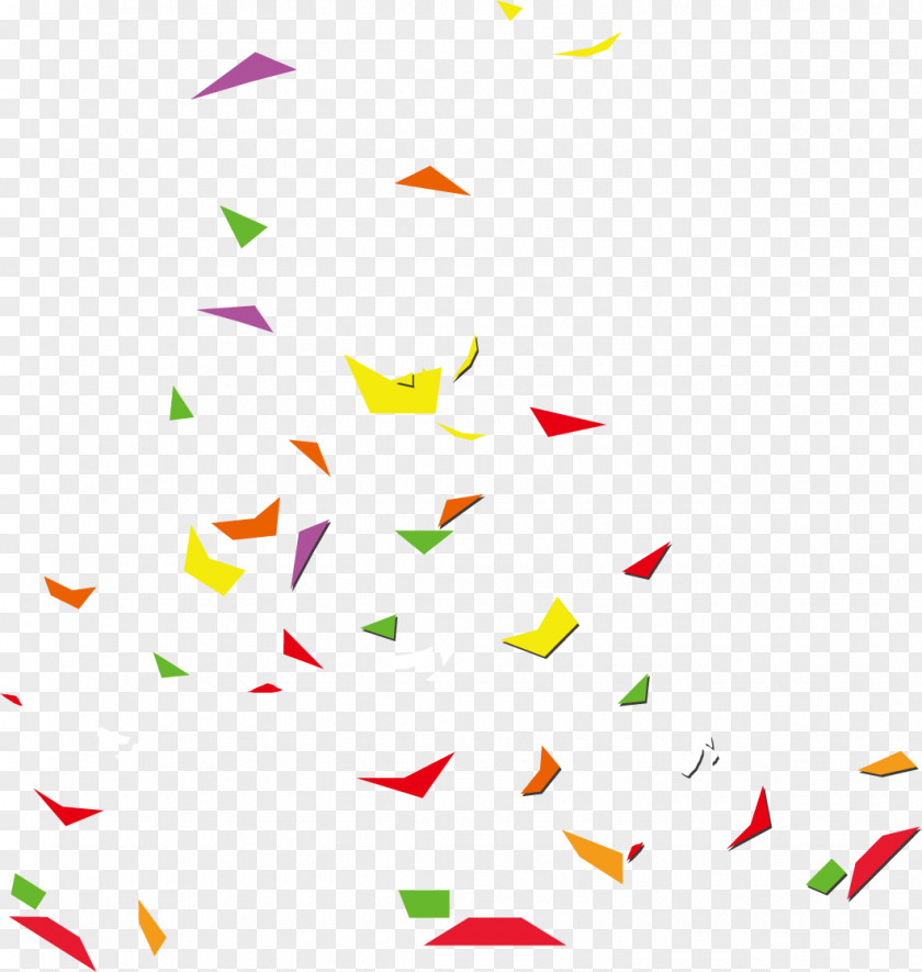 Beautiful Confetti Falling Paper PNG