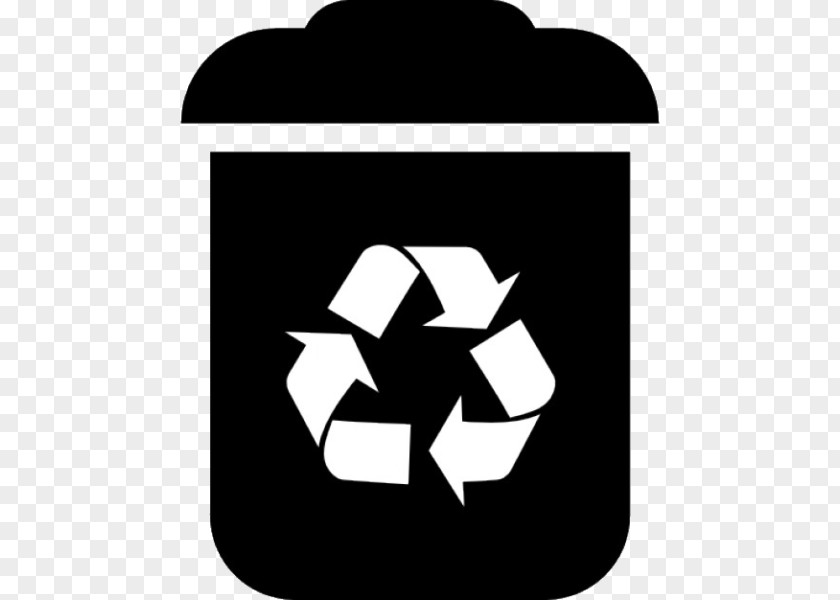 Blackandwhite Text Recycling Logo PNG